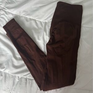Brown soft scrunch bum leggings